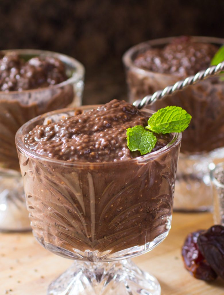 Chocolate Chia Seed Pudding Recipe (video) | Nutritarian | Vegan | Dairy-Free - The Watering Mouth