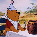 Winnie the Pooh anticipating food