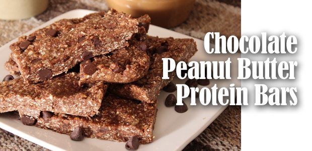 Chocolate Peanut Butter Protein Bars #SundaySupper!