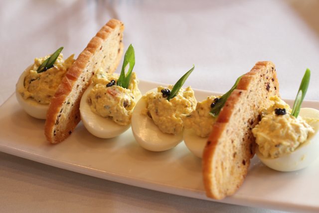 Wholesome Farms Deviled Eggs, Libby's Cafe and Bar, Sarasota, FL Restaurant Review
