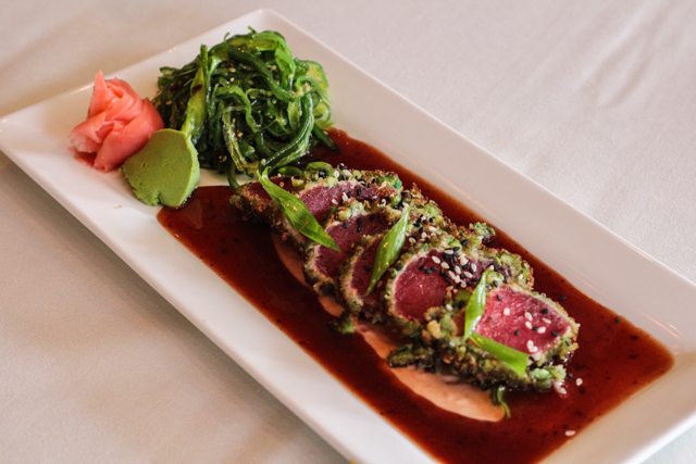 Wasabi Seared Yellowfin Tuna, Libby's Cafe and Bar, Sarasota, FL Restaurant Review