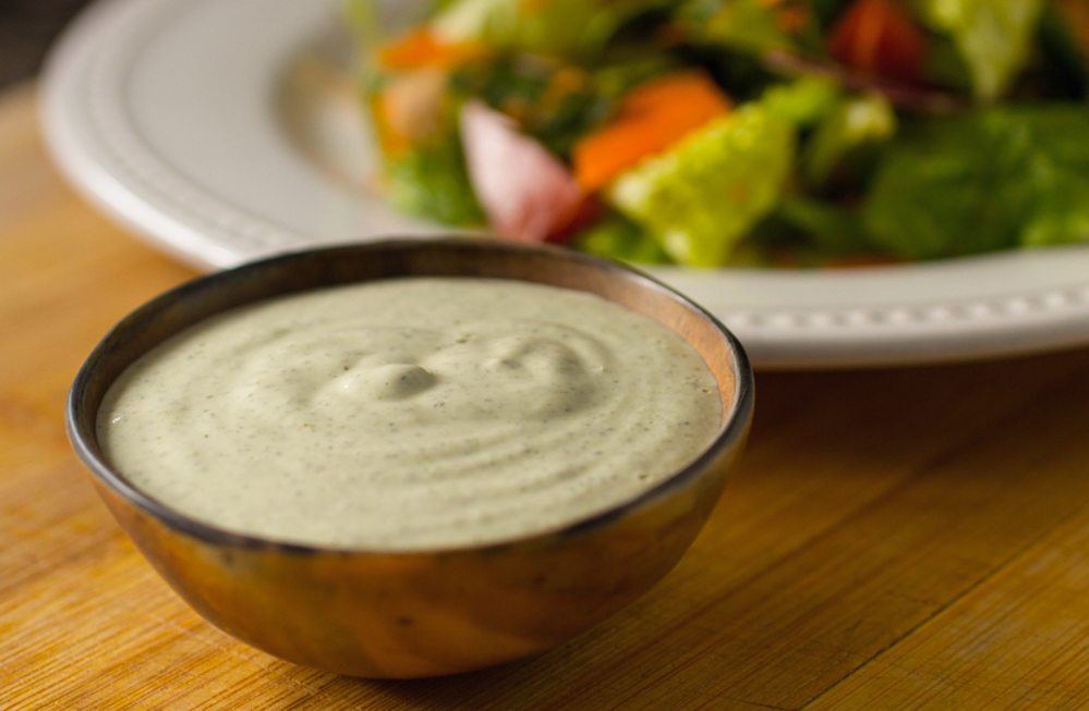 non-dairy ranch dressing close up