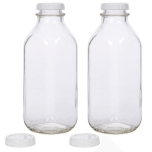 glass bottles for homemade almond milk