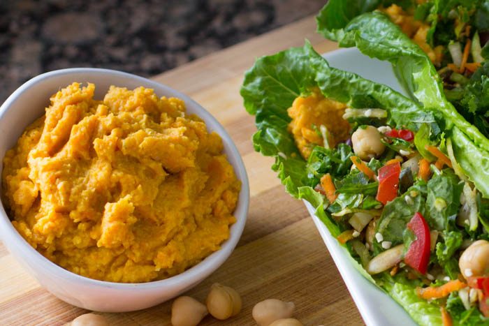 Curry Carrot Chickpea Hummus Recipe [SECRET INGREDIENT] | Nutritarian | Vegan