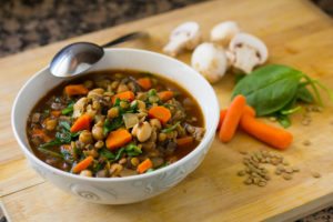 easy lentil chickpea stew recipe