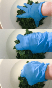 squeeze and massage the kale for a minute or two