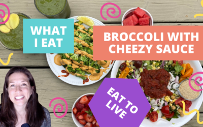What I Eat in a Day: Broccoli with Cheezy Sauce Etc! Eat to Live Nutritarian SOS Free