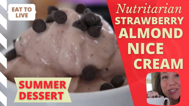 Summer Dessert Alert: Strawberry Almond Nice Cream // Vegan, Sugar-Free, Eat to Live